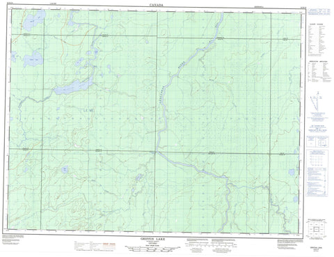 042B16 Griffin Lake Canadian topographic map, 1:50,000 scale