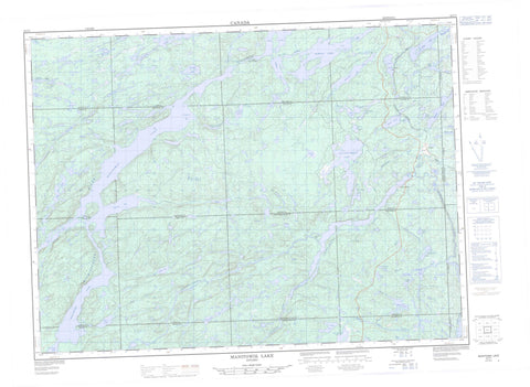 042C01 Manitowik Lake Canadian topographic map, 1:50,000 scale