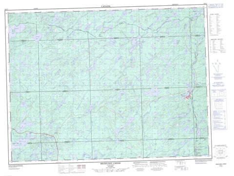 042C07 Medhurst Creek Canadian topographic map, 1:50,000 scale