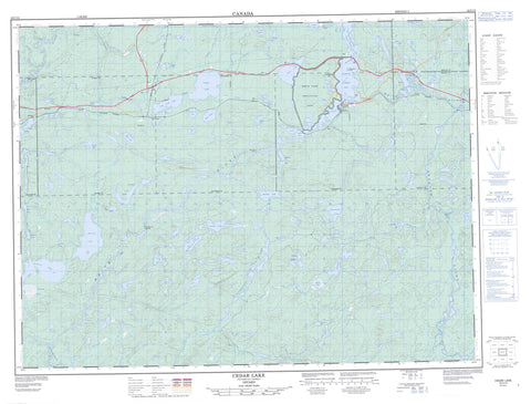 042C12 Cedar Lake Canadian topographic map, 1:50,000 scale