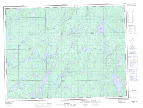 042C14 Kwinkwaga Lake Canadian topographic map, 1:50,000 scale