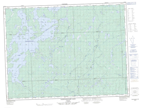 042C16 Kabinakagami Lake Canadian topographic map, 1:50,000 scale