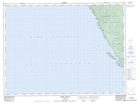 042D01 Otter Island Canadian topographic map, 1:50,000 scale