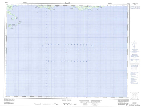 042D12 Grebe Point Canadian topographic map, 1:50,000 scale