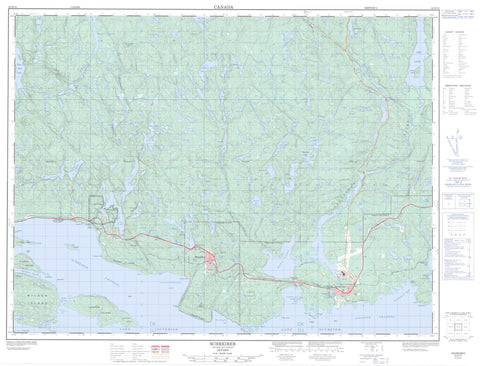 042D14 Schreiber Canadian topographic map, 1:50,000 scale