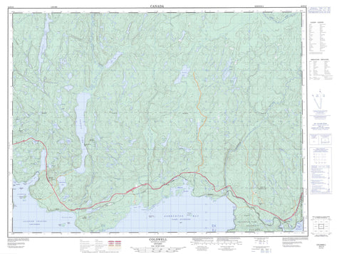 042D15 Coldwell Canadian topographic map, 1:50,000 scale