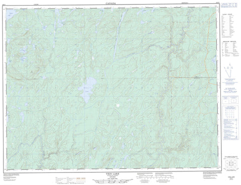 042E01 Vein Lake Canadian topographic map, 1:50,000 scale