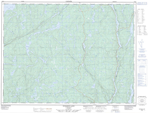 042E03 Dickison Lake Canadian topographic map, 1:50,000 scale