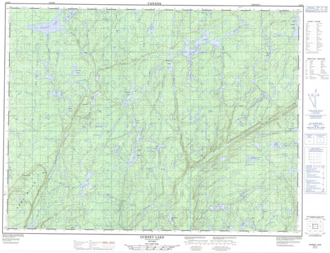 042E04 Gurney Lake Canadian topographic map, 1:50,000 scale