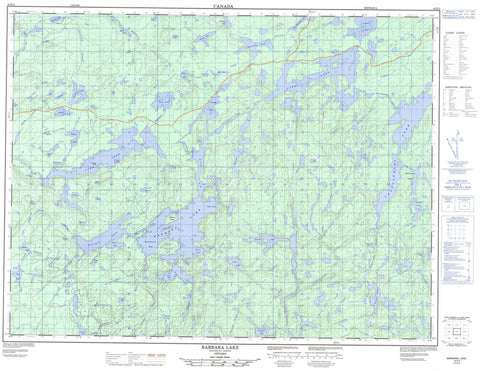 042E05 Barbara Lake Canadian topographic map, 1:50,000 scale