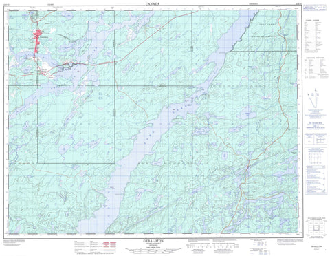 042E10 Geraldton Canadian topographic map, 1:50,000 scale