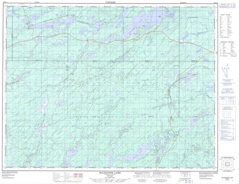 042E11 Wildgoose Lake Canadian topographic map, 1:50,000 scale