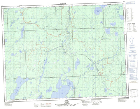 042F01 Oba Canadian topographic map, 1:50,000 scale