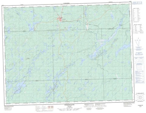 042F02 Hornepayne Canadian topographic map, 1:50,000 scale