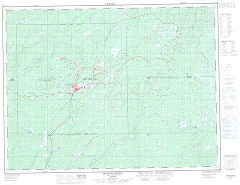 042F04 Manitouwadge Canadian topographic map, 1:50,000 scale