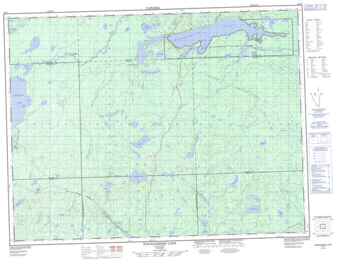 042F07 Nagagamisis Lake Canadian topographic map, 1:50,000 scale