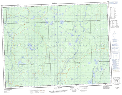 042F08 Pope Creek Canadian topographic map, 1:50,000 scale