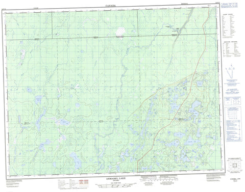 042F10 Ahmabel Lake Canadian topographic map, 1:50,000 scale