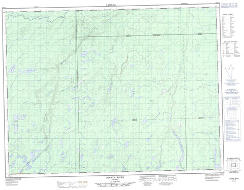 042F11 Osawin River Canadian topographic map, 1:50,000 scale
