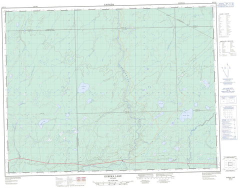 042F14 Eureka Lake Canadian topographic map, 1:50,000 scale