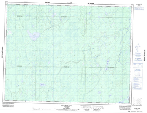 042G15 Hillmer Lake Canadian topographic map, 1:50,000 scale