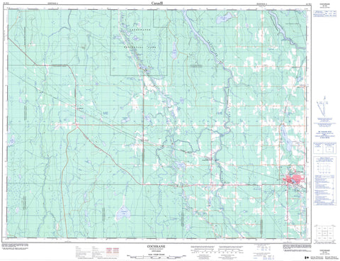 042H03 Cochrane Canadian topographic map, 1:50,000 scale