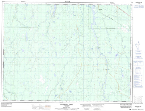 042H04 Bradburn Lake Canadian topographic map, 1:50,000 scale