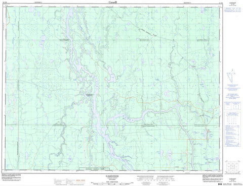 042H06 Gardiner Canadian topographic map, 1:50,000 scale