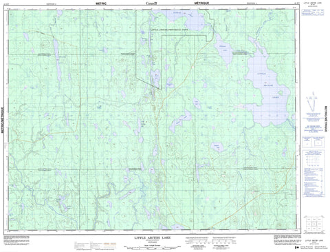 042H07 Little Abitibi Lake Canadian topographic map, 1:50,000 scale