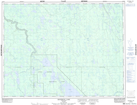 042H10 Montreuil Lake Canadian topographic map, 1:50,000 scale