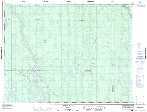 042H11 Island Falls Canadian topographic map, 1:50,000 scale