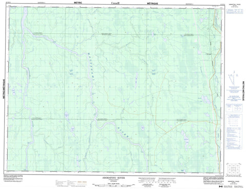 042H12 Abimatinu River Canadian topographic map, 1:50,000 scale