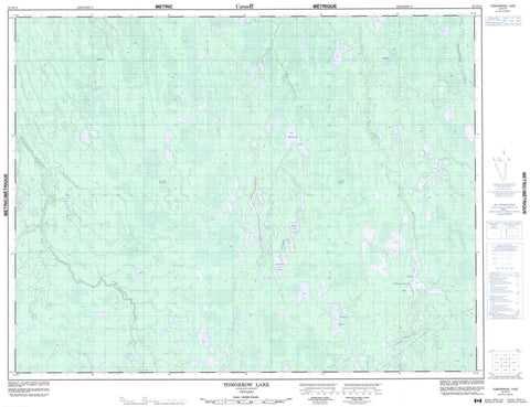 042H15 Tomorrow Lake Canadian topographic map, 1:50,000 scale