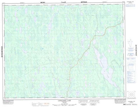 042H16 Lawagamau Lake Canadian topographic map, 1:50,000 scale