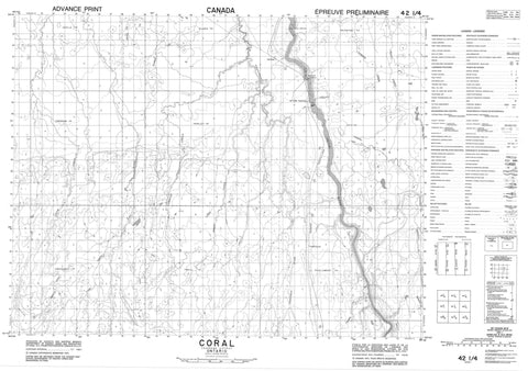 042I04 Coral Canadian topographic map, 1:50,000 scale