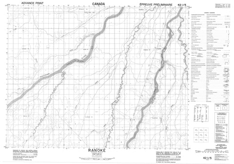 042I05 Ranoke Canadian topographic map, 1:50,000 scale