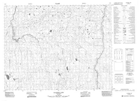 042I09 Glaister Lake Canadian topographic map, 1:50,000 scale