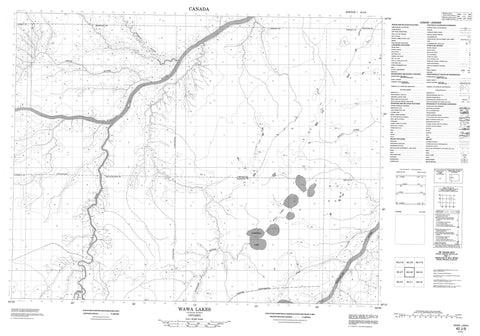 042J08 Wawa Lakes Canadian topographic map, 1:50,000 scale