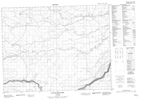 042K07 Little Ash River Canadian topographic map, 1:50,000 scale