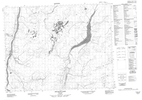 042K09 Pitukupi Lake Canadian topographic map, 1:50,000 scale