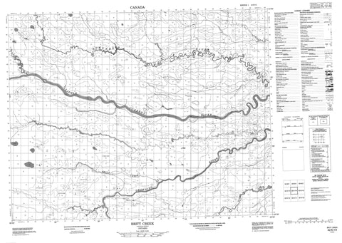 042K14 Britt Creek Canadian topographic map, 1:50,000 scale