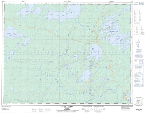 042L06 Hanover Lake Canadian topographic map, 1:50,000 scale