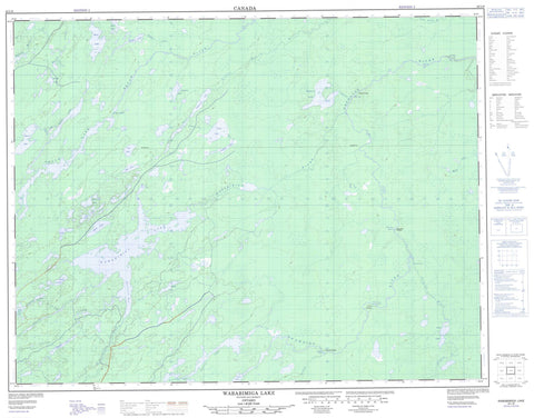 042L08 Wababimiga Lake Canadian topographic map, 1:50,000 scale