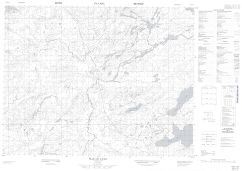 042L12 Makoki Lake Canadian topographic map, 1:50,000 scale