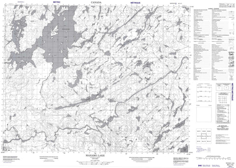 042L13 Mahamo Lake Canadian topographic map, 1:50,000 scale