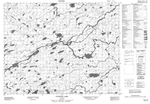 042L15 Patience Lake Canadian topographic map, 1:50,000 scale