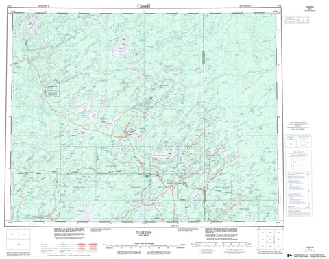 042L Nakina Canadian topographic map, 1:250,000 scale