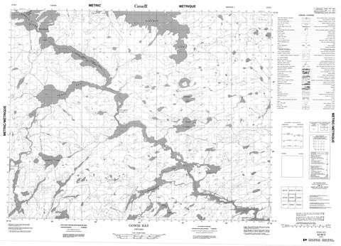 042M05 Gowie Bay Canadian topographic map, 1:50,000 scale