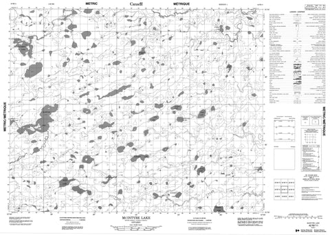 042M11 Mcintyre Lake Canadian topographic map, 1:50,000 scale