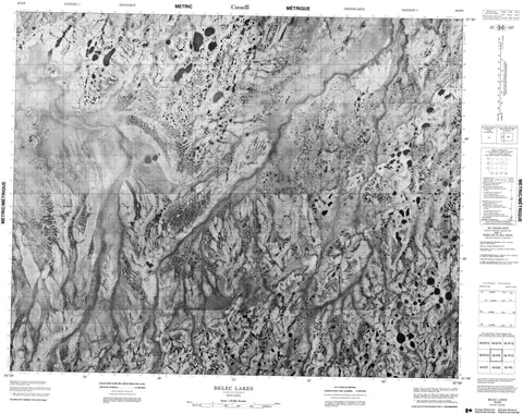 042O09 Belec Lakes Canadian topographic map, 1:50,000 scale